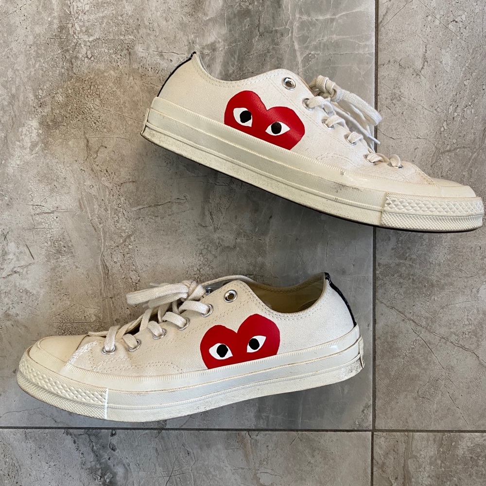 Comme Des Garçons White Low-Tops Women’s 9M
